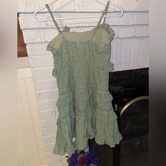 Green southern Simplee Polka Dot Dress - Picture 6 of 6